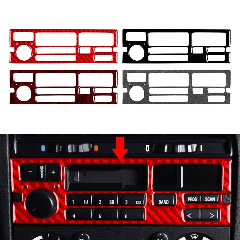 1Pc Car Inner Center Console Radio CD Panel Cover Trim Decoration For BMW 3 Series E36 1994 1995 1996