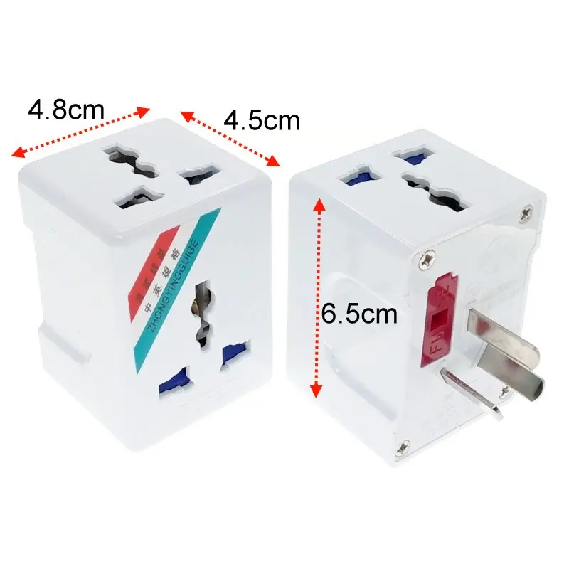 China AU Plug Socket 3 Way Splitter Adapter Masterplug AC100~250V 10A