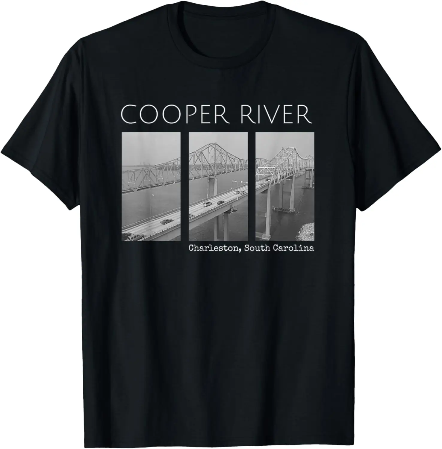 Old Cooper River Bridge Art Charleston South Carolina SC 843 T-Shirt