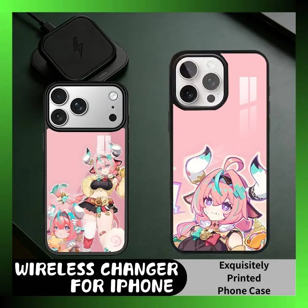 

Bull Girl V-Varesa Genshin Phone Case For iPhone17,16,15,14,13 Plus,Pro Max Magnetic For Magsafe Wireless Charging