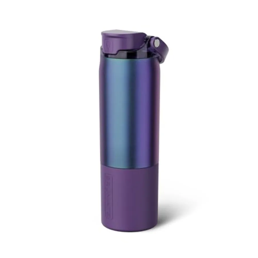 

Rise 25oz Water Bottle With 100% Leakproof Covered Silicone Straw Insulated Stainless Steel Water Bottle Cup-Holder Friendly Fa