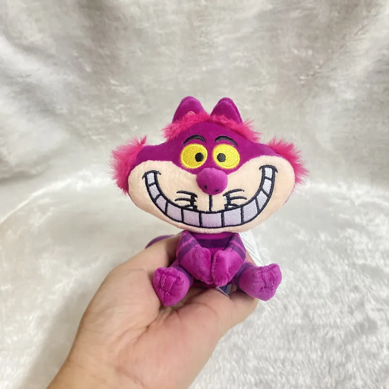 Kawaii Disney Cheshire Cat Plush Toys Alice In Wonderland Animals Keychain For Kids Girls Woman Backpacks Cute Pendant