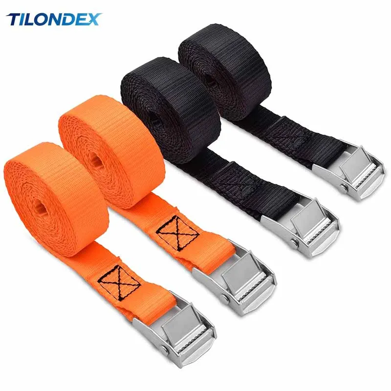 TILONDE Tie Down Straps Adjustable Lashing Straps Ratchet Straps Heavy Duty Ratchet Tie Down Straps Cargo Straps with Cam