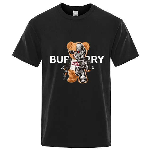 

2025 Bear Luxury Brand Graphic Mens Womens TShirt Summer Cotton Print Streetwear Vintage Oversized Free Shipping Tee Unisex