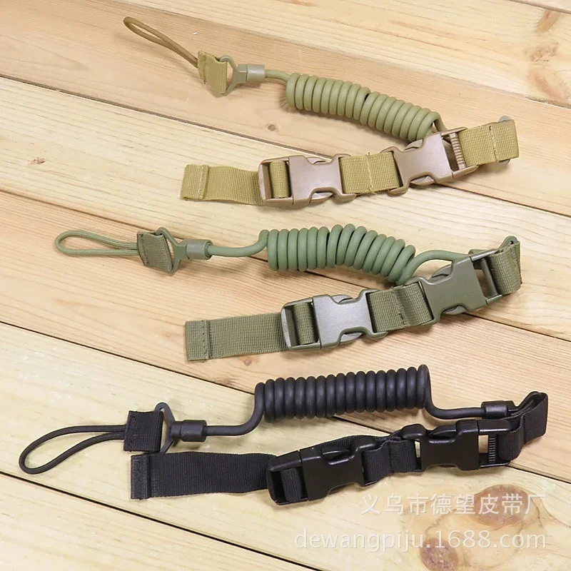 Lanyard Multi-purpose Spring Lanyard Pistol Secure Lanyard Rifle Sling Strap Shooting Hunting Gun Accessories