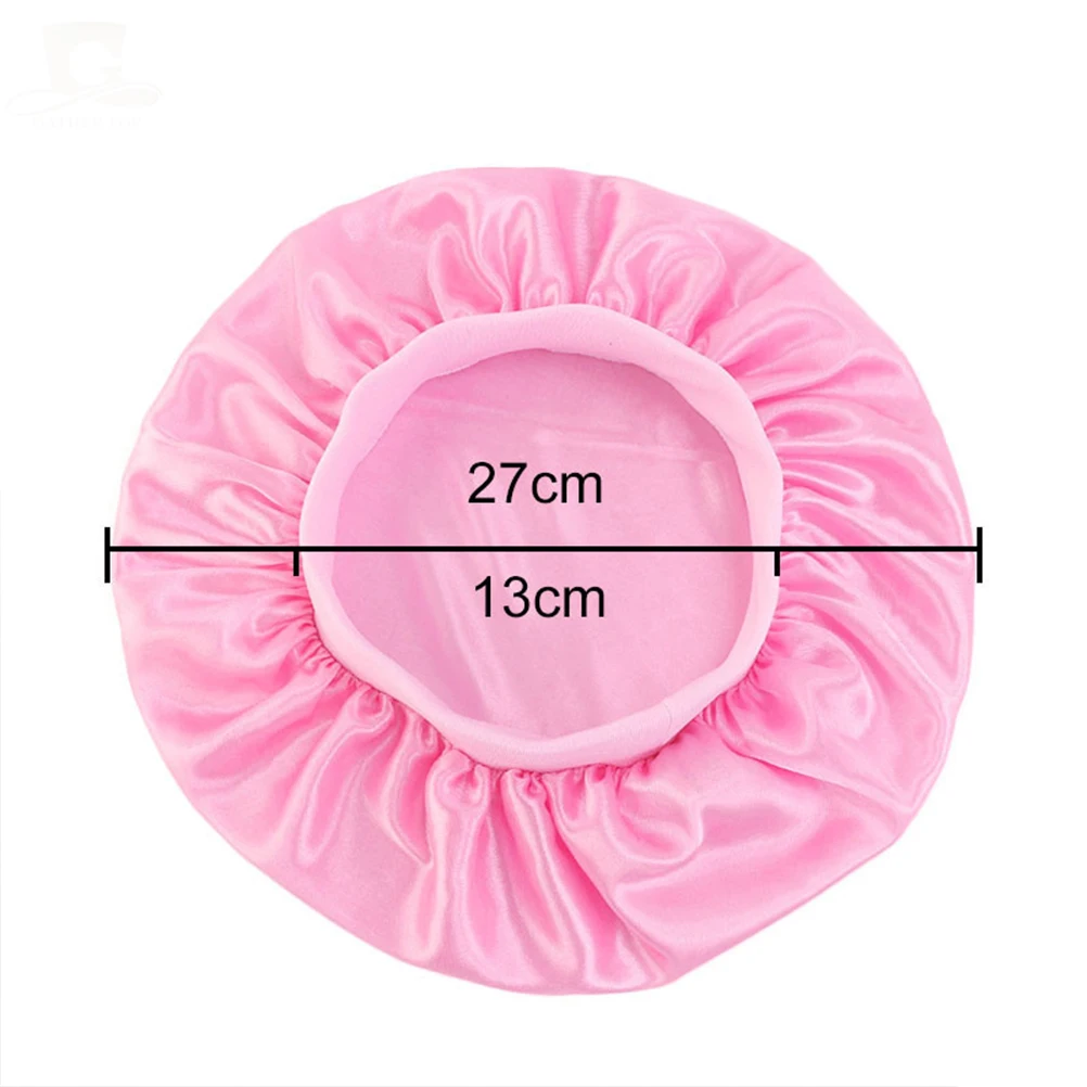 

5pcs Kids Bathing Cap Hair Protection Lightweight Durable Shower Hat Elastic Brim For Children Ages 3-8 Home Sleep Use Yellow