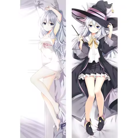 New Pattern Wandering Witch: The Journey of Elaina Dakimakura Cover Otaku Hugging Body Anime Pillowcase 50x150cm Peachskin