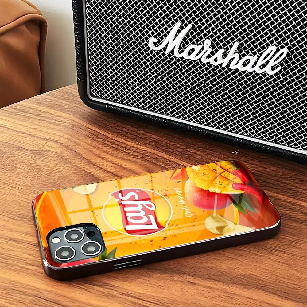 Snack Food Potato L-Lay'S Phone Case For IPhone 16 15 Pro 11 Max 12 14 13 X XR XS Luxury Magsafe Wireless Charging Cover