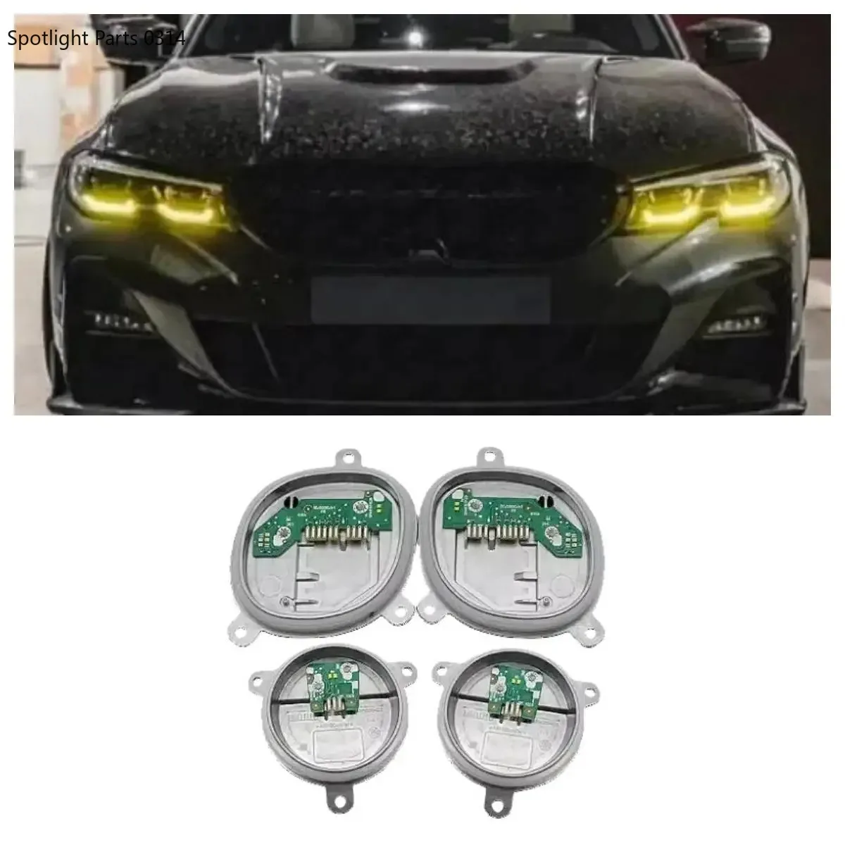 Yellow LED Angel Eye Daytime Running Light Module PCB Board Chip For 2020-2022 BMW 3 Series G20 G21 G28 320i 330i LED Headlights