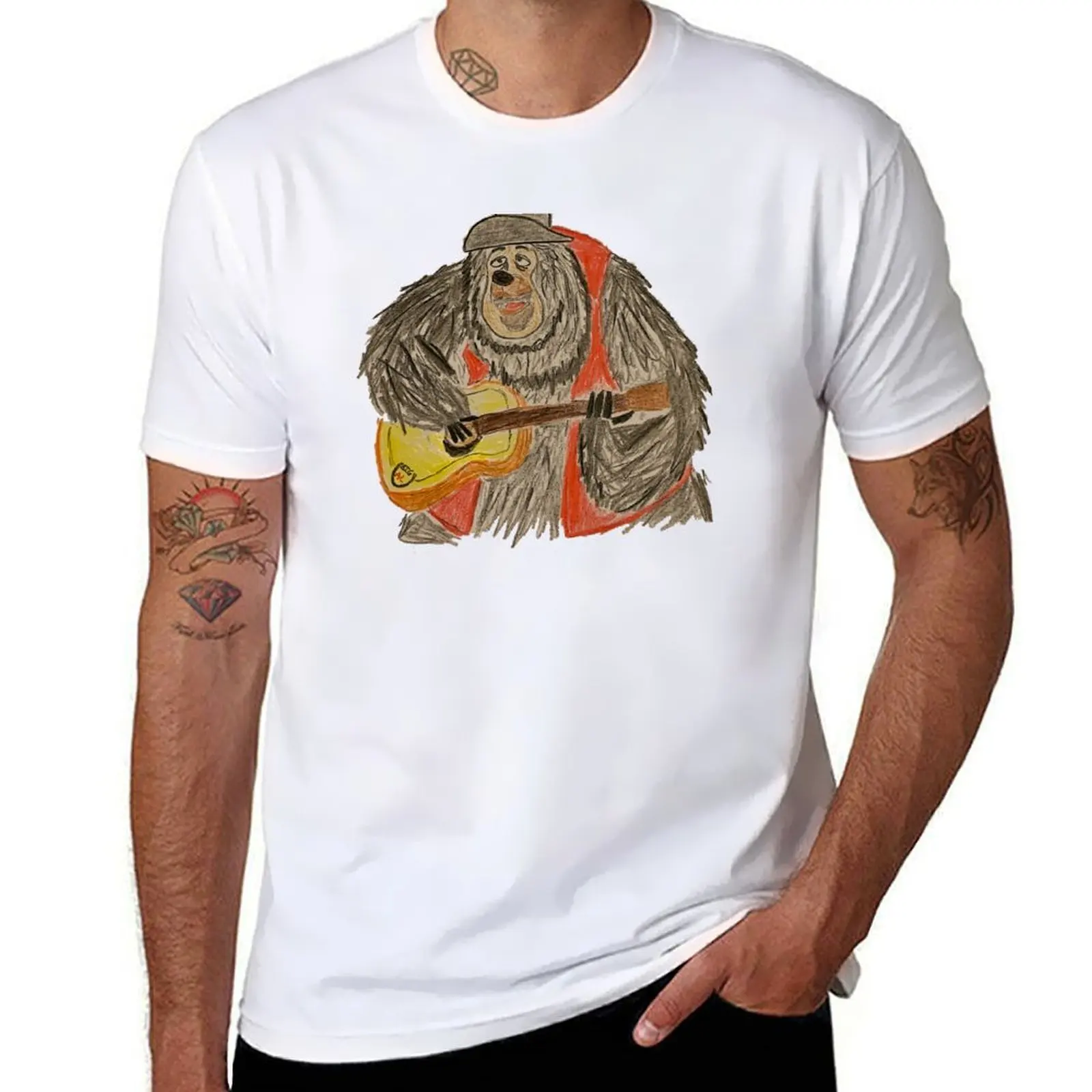 Big Al Sketch-Camiseta Country Bear Jamboree, camisetas personalizadas para hombre, Camiseta divertida de algodón