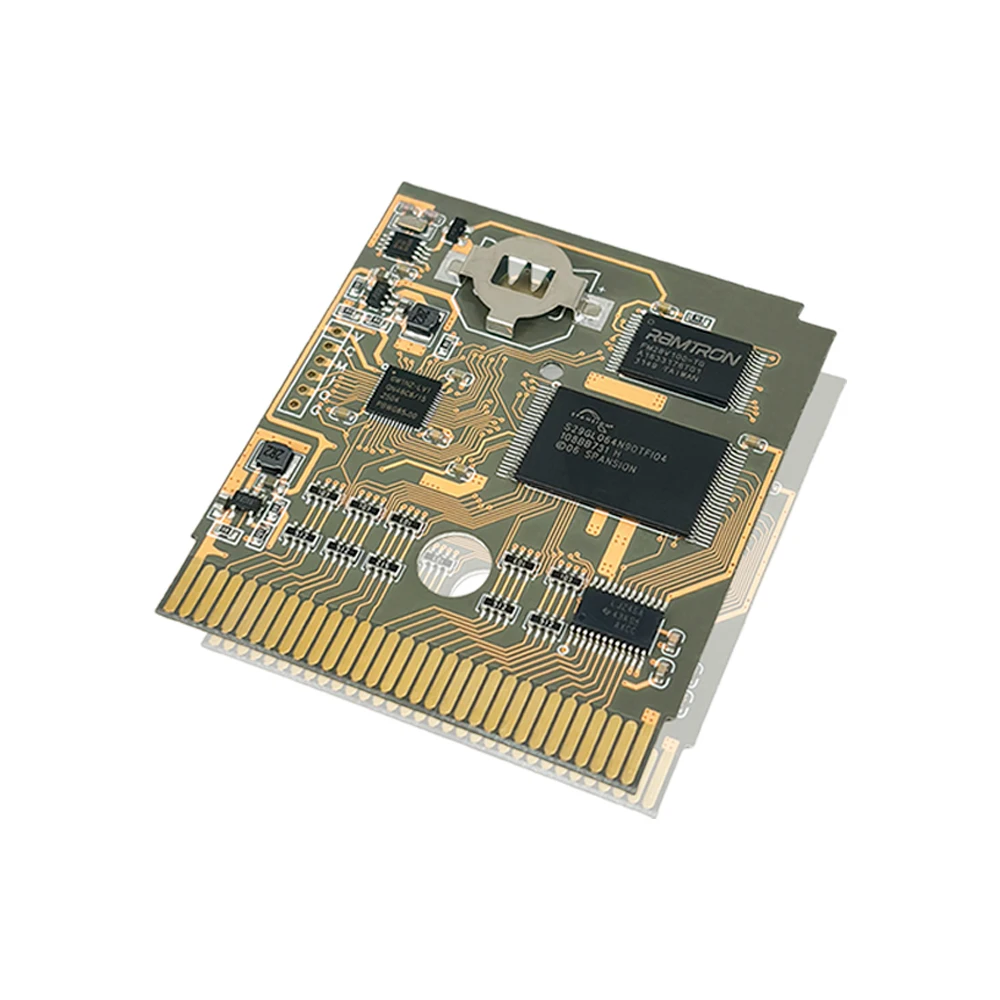 MBC3 RTC FunnyPlaying MidNight Trace GB/GBC عربة فلاش 8 ميجابايت فلاش 64 كيلو بايت فرام بطاقة بطارية قابلة للاستبدال لـ GameBoy GameBoy Color