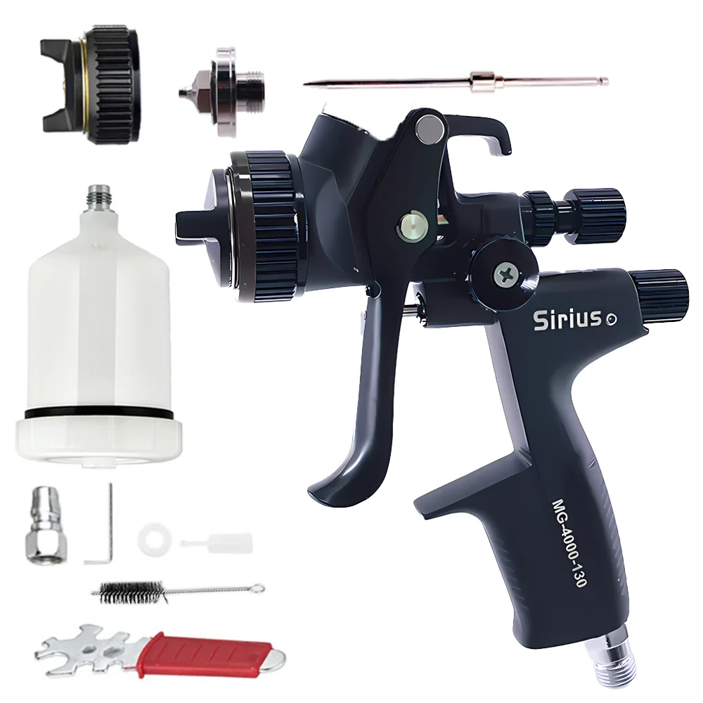 Black Sirius 4000B HVLP Spray Gun 1.3mm Stainless Steel Nozzle Atomization Professional Sprayer Paint Airbrush For Car Painting