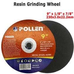 9 Inch Resin Cut Off Wheel for Metal & Stainless Steel Used On Angle Grinder 9