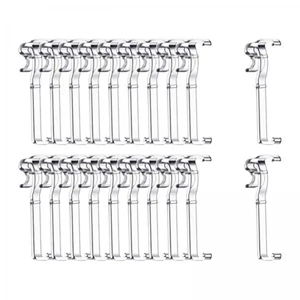 Flexible Valance Retainer Clips Clear Plastic Hidden Holder for Vertical Window Blinds Easy Install Home Accessory Parts