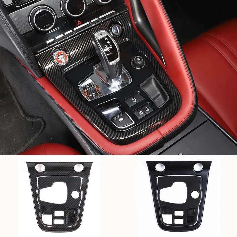 For Jaguar F-TYPE 2013-2024 ABS Carbon Fiber Car Interior Center Console Gear Shift Panel Cover Frame Sticker Trim Accessories