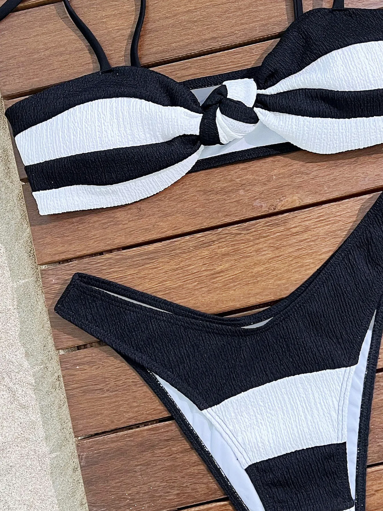 Sexy frente nó biquínis define duas peças branco preto retalhos gravata maiôs maiô praia outfits banho biquini tankini