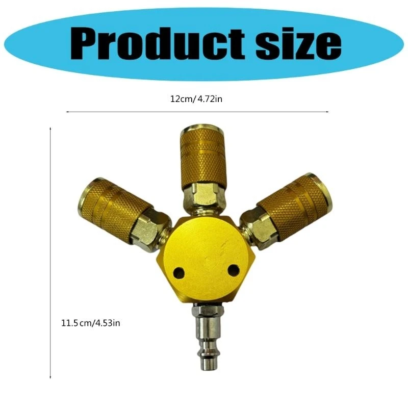Splitter manifold kompresor udara manifold konektor cepat selang splitter .y5ga