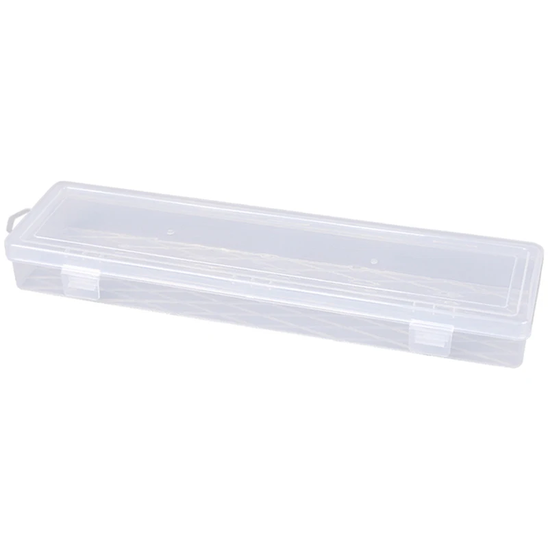 New 14 Inch Long Strip Transparent Portable Jewelry Tool Box Container Ring Electronic Parts Screw Beads Component Storage Box