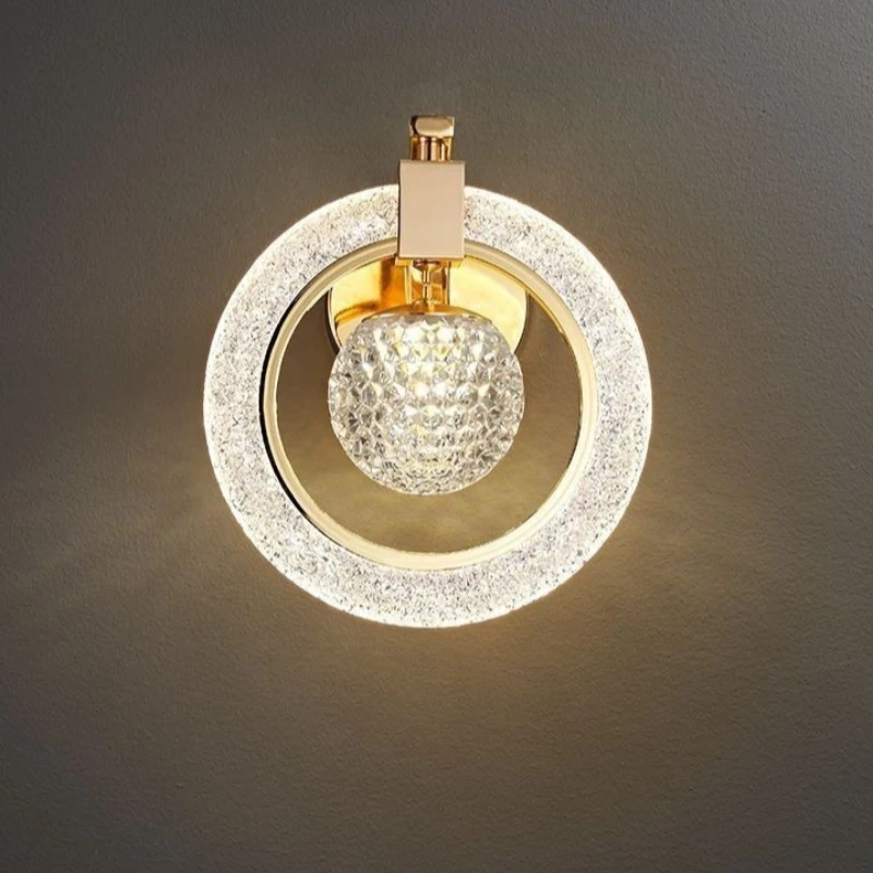 Nordic Postmortem Round Acrylic Wall Lamps Bedroom Beside Light Fixture Living Room Decor Illumination Entrance Light Fixture