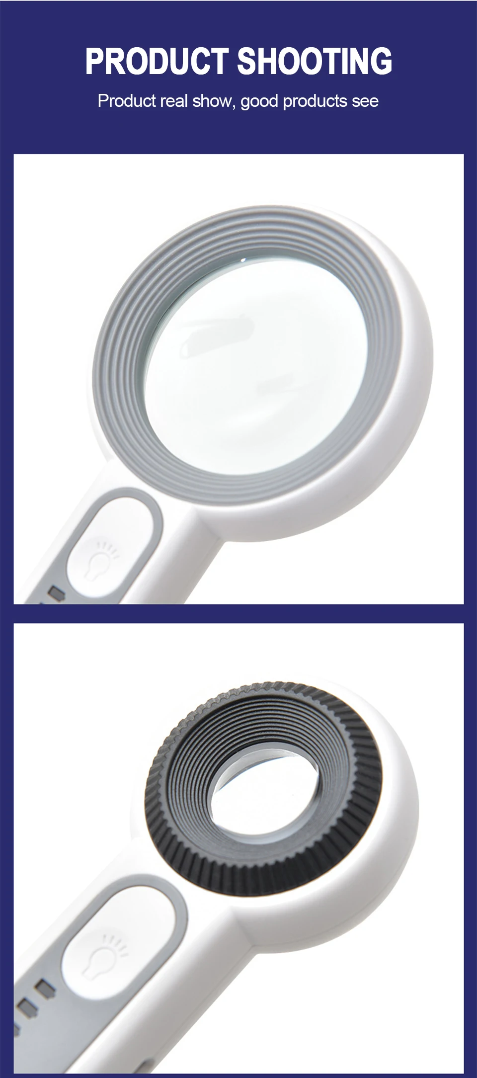 Handliche, wiederaufladbare Lupe mit LED-Licht, 3 Modi, beleuchtete Lupe für Senioren, zum Lesen, für Reparaturen, zum Basteln und zur Inspektion. – Detail 22