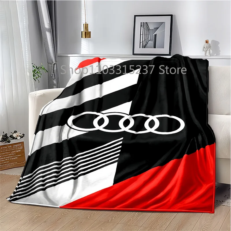 

AA-Audi Auto Cars Brand Logo Blankets,Soft Warm Throw Blanket,for Bathroom Bedroom Living Room Sofa Bed Car and Bathroom