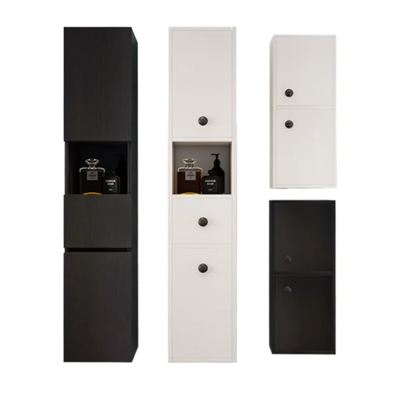 

A9L Nordic waterproof bathroom cabinet combination, wall-mounted solid wood storage bathroom storage cabinet