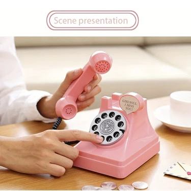 Kreative Niedliche Retro-Telefon-Spardose Geschenk für Jungen und Mädchen Fotografie-Requisiten Aufbewahrungsraum Foto-Requisiten Dekoration Geschenke – Detail 3
