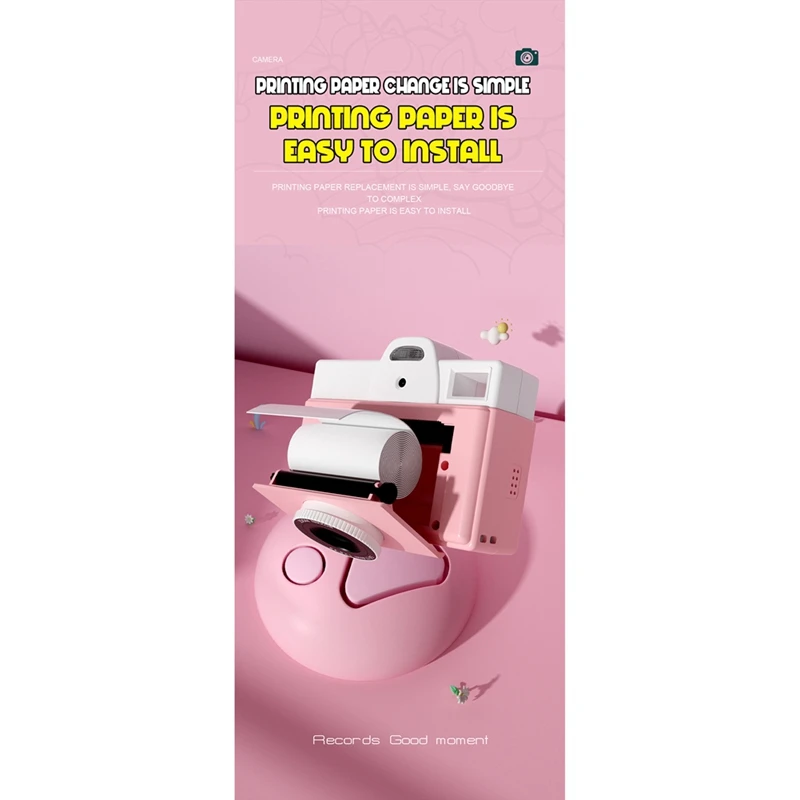 كاميرا HFES للأطفال طباعة فورية للأطفال كاميرا طباعة حرارية رقمية طباعة الصور الفورية ألعاب الكاميرا هدايا للأولاد والبنات