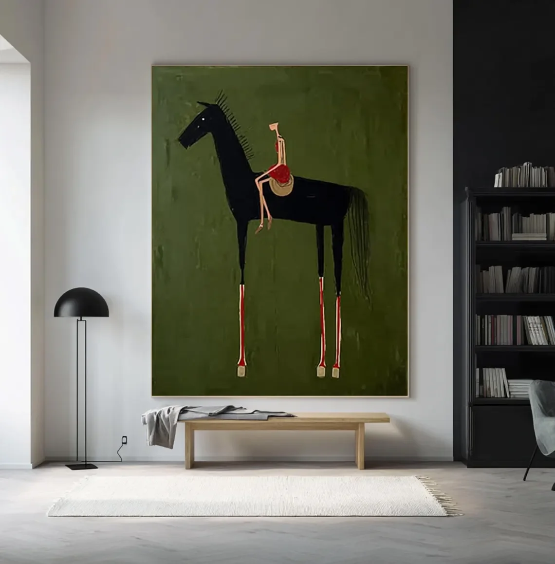 Lukisan Dekorasi Rumah Netral - Abstract Oil Painting ulasan dan harga