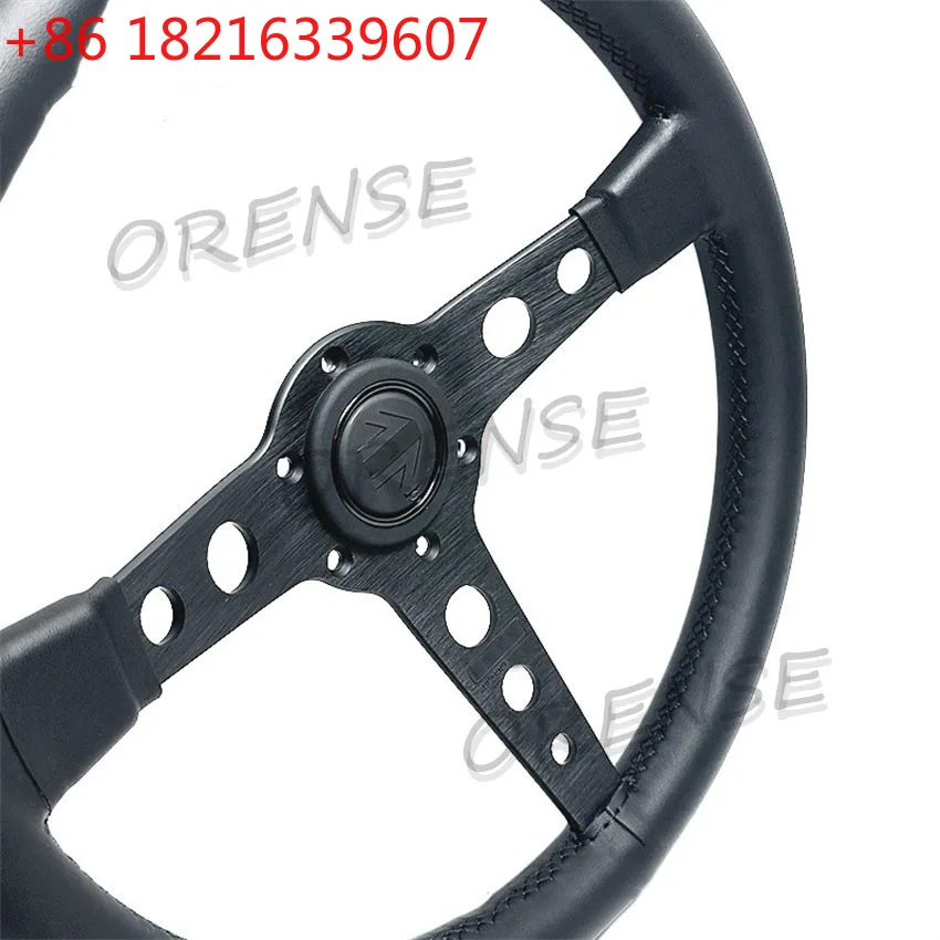 YAO 14Inch Black Edition Suede Leather Steering Wheel 350mm Tuning Race Sport Steering Wheel For Universal