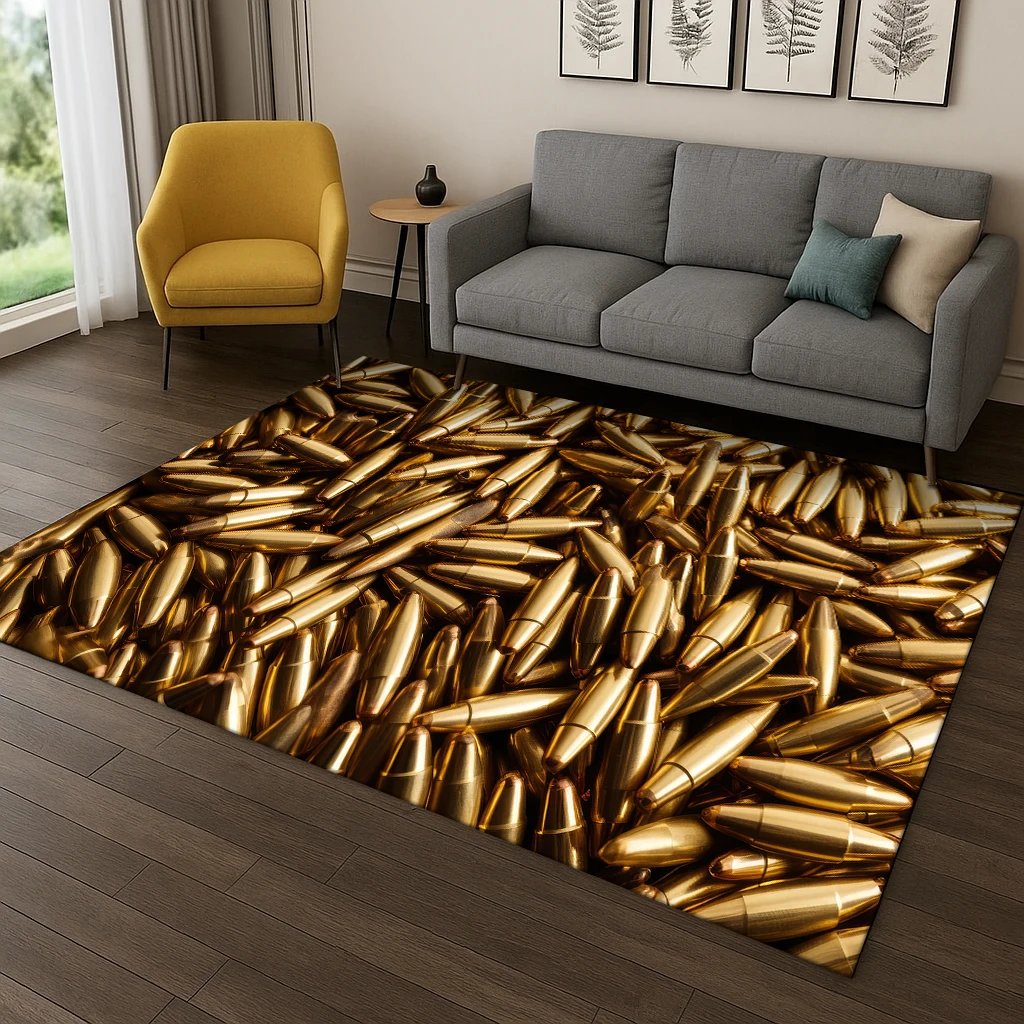 

Military Style Tactical Pattern Area Rug, Non-Slip Floor Mat for Living Room & Bedroom – Camo Home Decor, Not for Kids