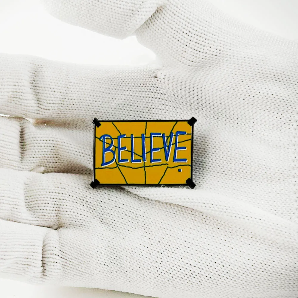 Ted Lasso Believe Enamel Pin Comedy TV Show Peripheral Badge Clothing Backpacks Hats Decorative