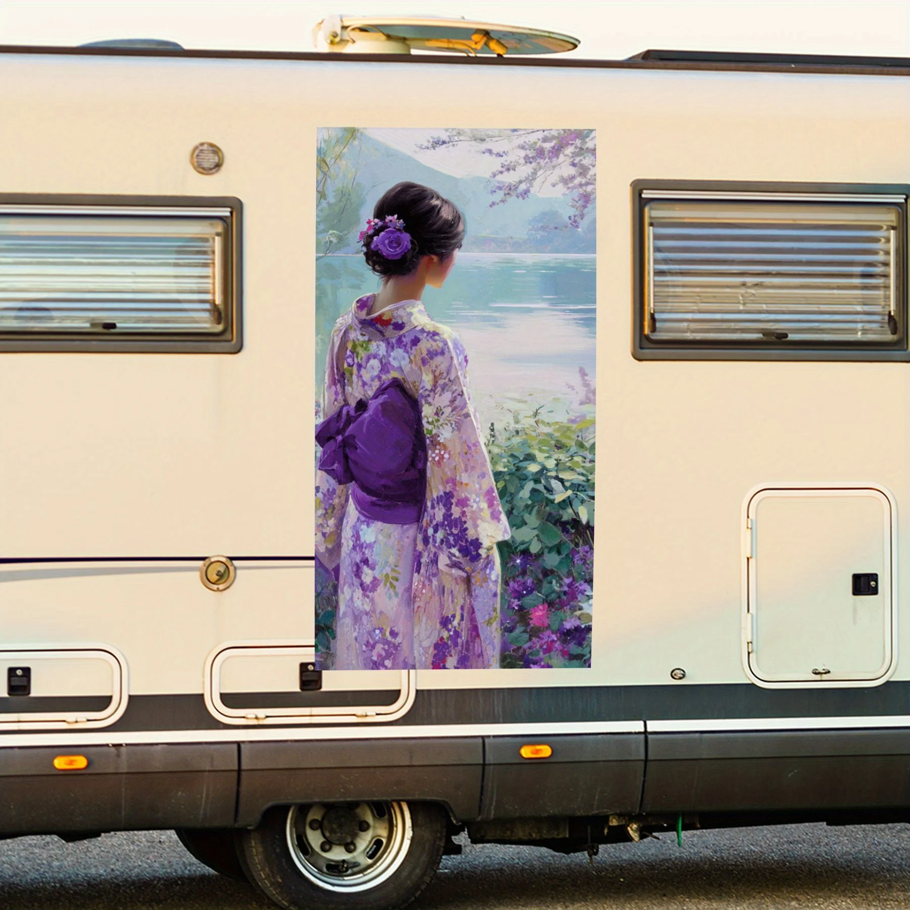 

Woman - Vinyl Decal for RV Rear, Waterproof Self - Adhesive Vinyl Stickers for RV Tail and Bumper, Decoration - Protection RV V