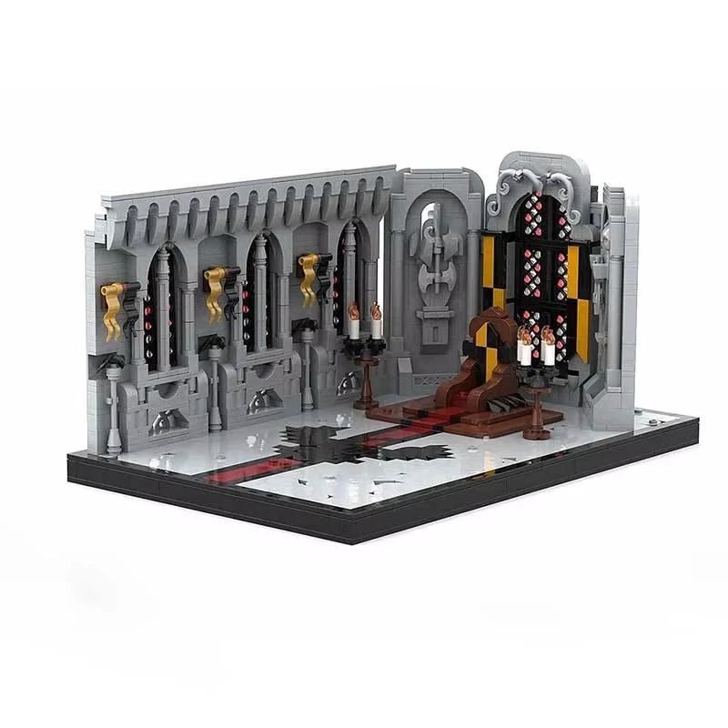 

1378PCSMOC Castle Scene Building: Duke Raven's Council Hall Model DIY Assembly Block Toy for Children's Birthday Gift