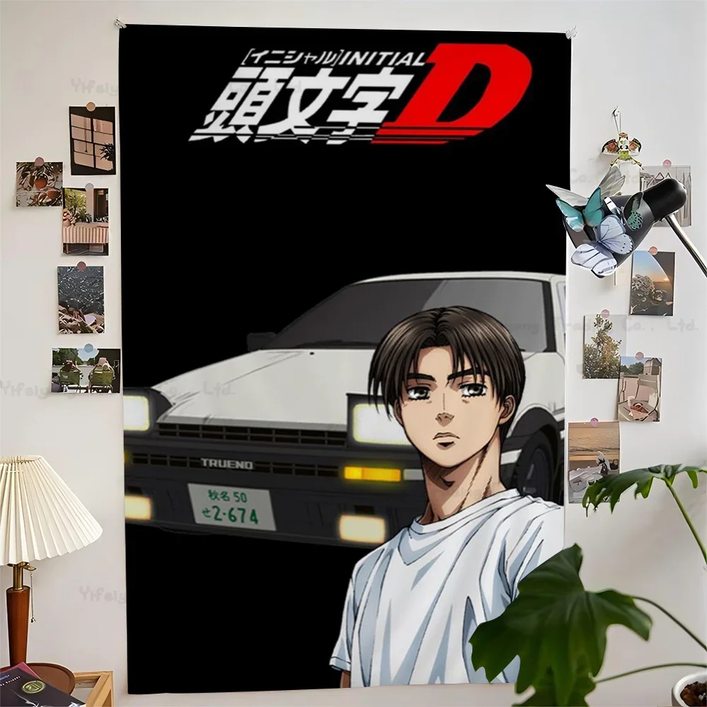 Anime Initial D Classic Hanging Bohemian Tapestry Hanging Tarot Hippie Wall Rugs Dorm Japanese Tapestry