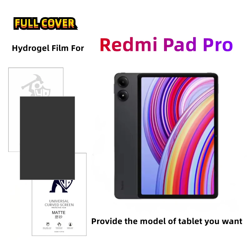 

2pcs HD/Matte/Anti Spy Matte Hydrogel Film For Redmi Pad Pro Screen Protector For Redmi Pad Pro Clear Full Cover Protective Film