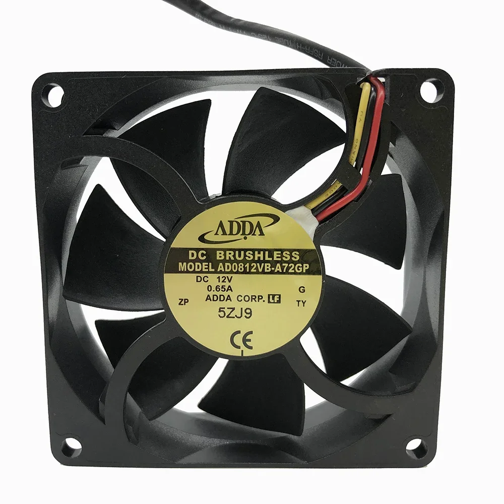 Original brand new ADDA 8025 12V 0.65a AD0812VB-A72GP double ball large air volume cooling fan