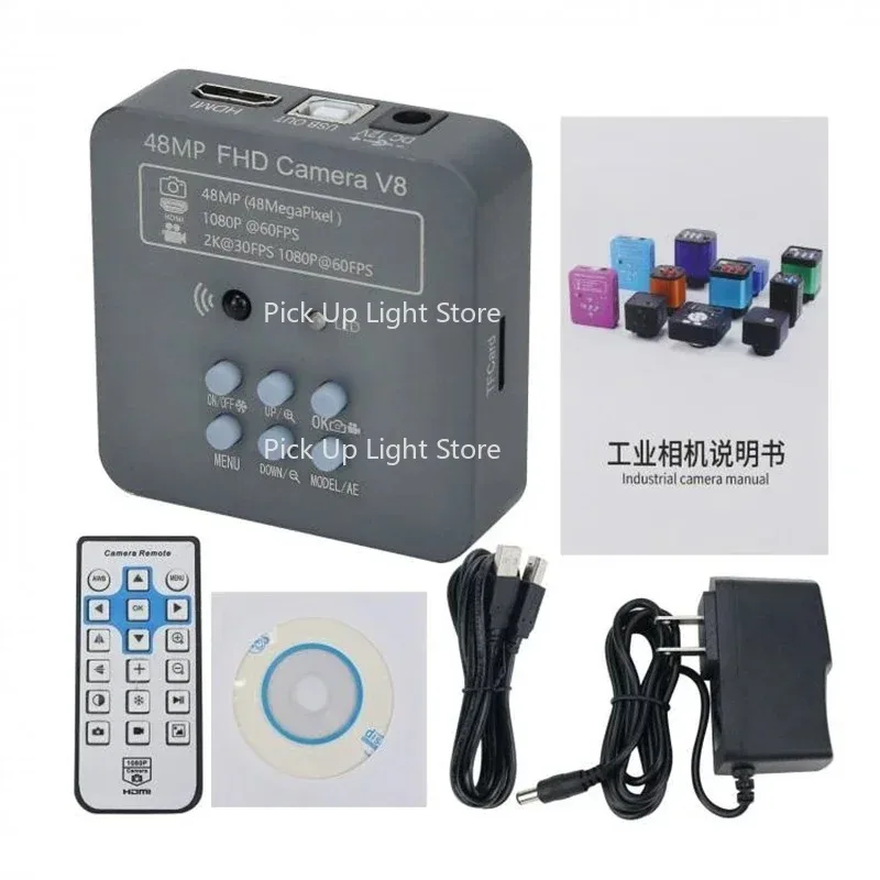 Fotocamera industriale digitale per microscopio USB con attacco C 48MP V8 2K 1080P FHD per riparazione PCB del telefono