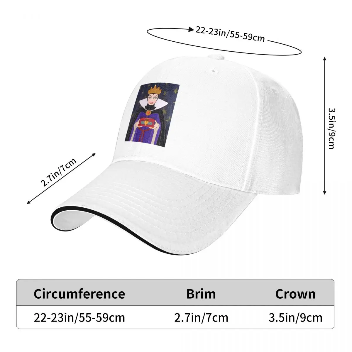 Disney Villains Challenge Cap Fashion Casual Baseball Caps Adjustable Hat Hip Hop Summer Unisex Baseball Hats Customizable