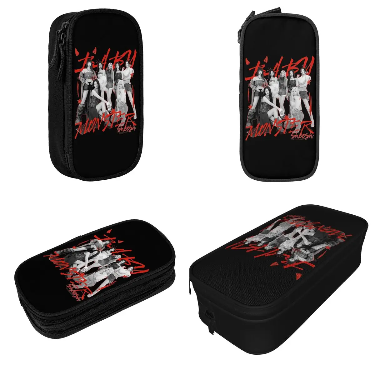 Imagem -02 - Babymonster-case Lápis Shemesh Classic Kpop Pen Bags Grande Armazenamento Material Escolar Lápis Cosméticos Meninas e Meninos