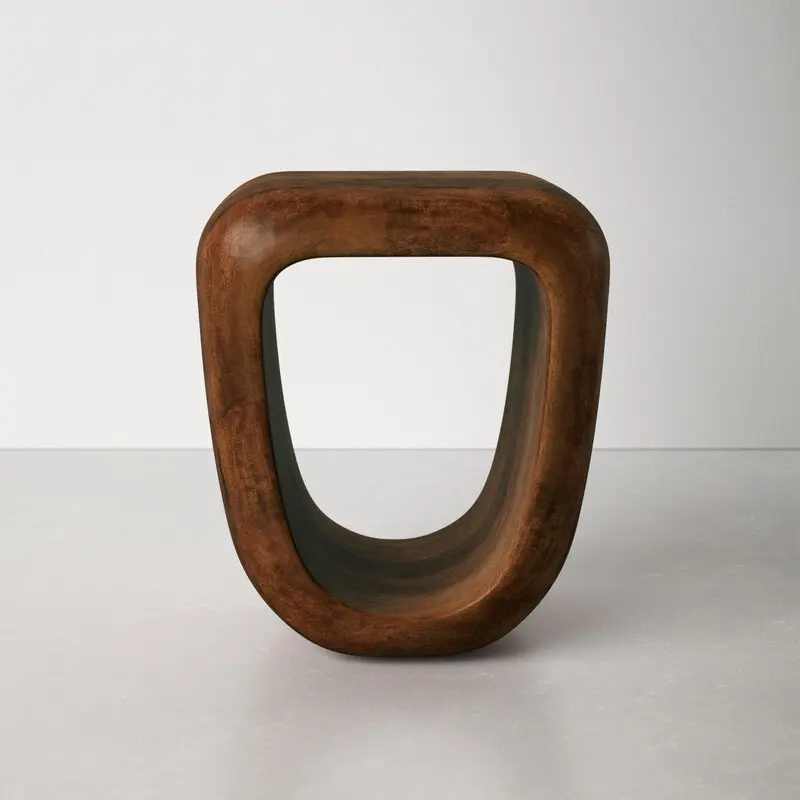 Creative Modern Furniture Accent Table Corner Table Living Room Hole Imitation Wood Side Table