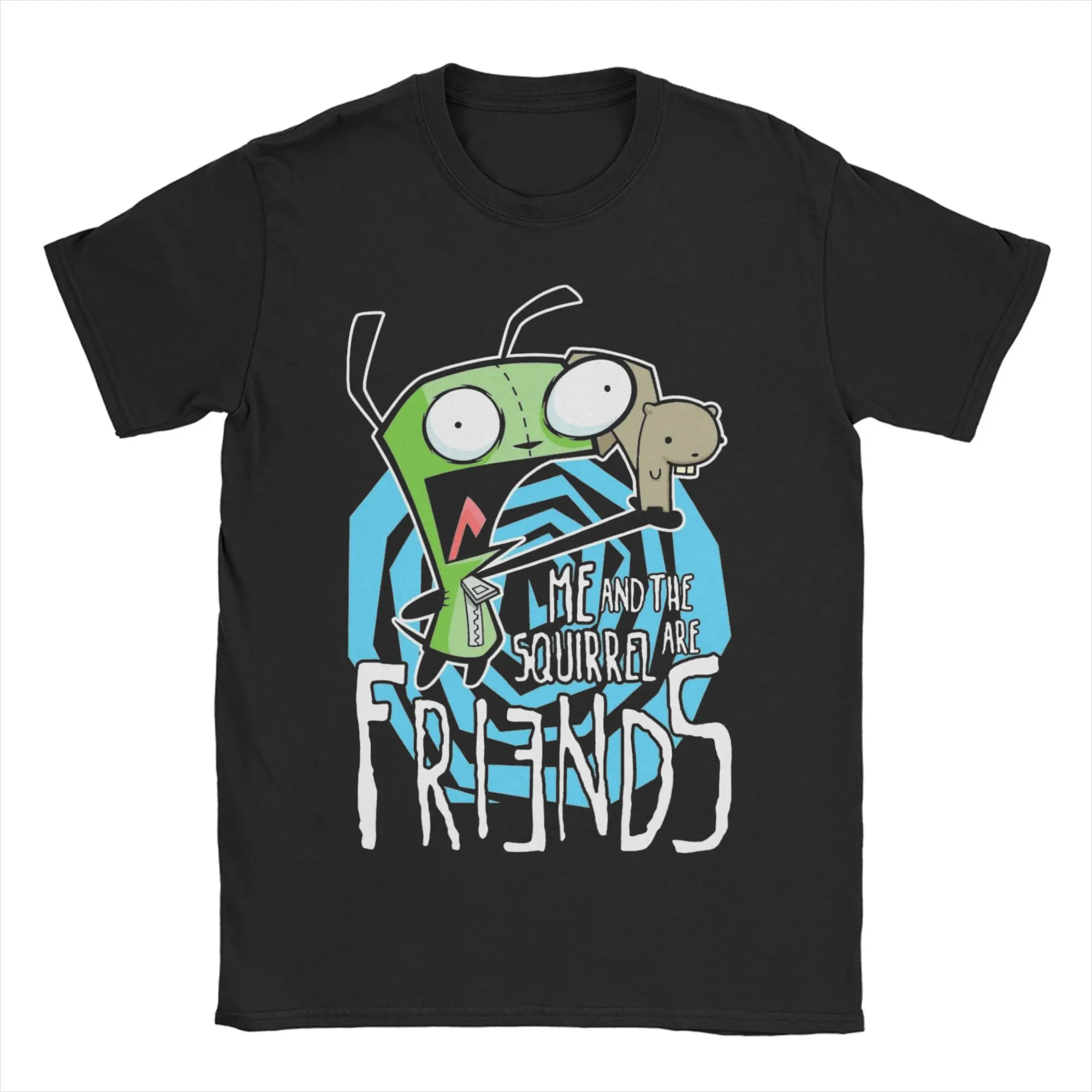

Leisure Invader Zim T-Shirt for Men Women Crew Neck Pure Cotton T Shirt GIR Short Sleeve Tee Shirt Plus Size Clothes