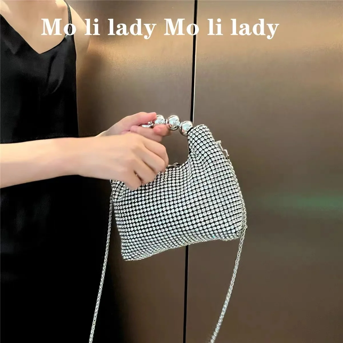 Luxury Designer Beads Beaded Women Handbag Crystal hinestones Diamond Luxury Evening Bag Wedding Party Clutch Purse Shoulder Bag