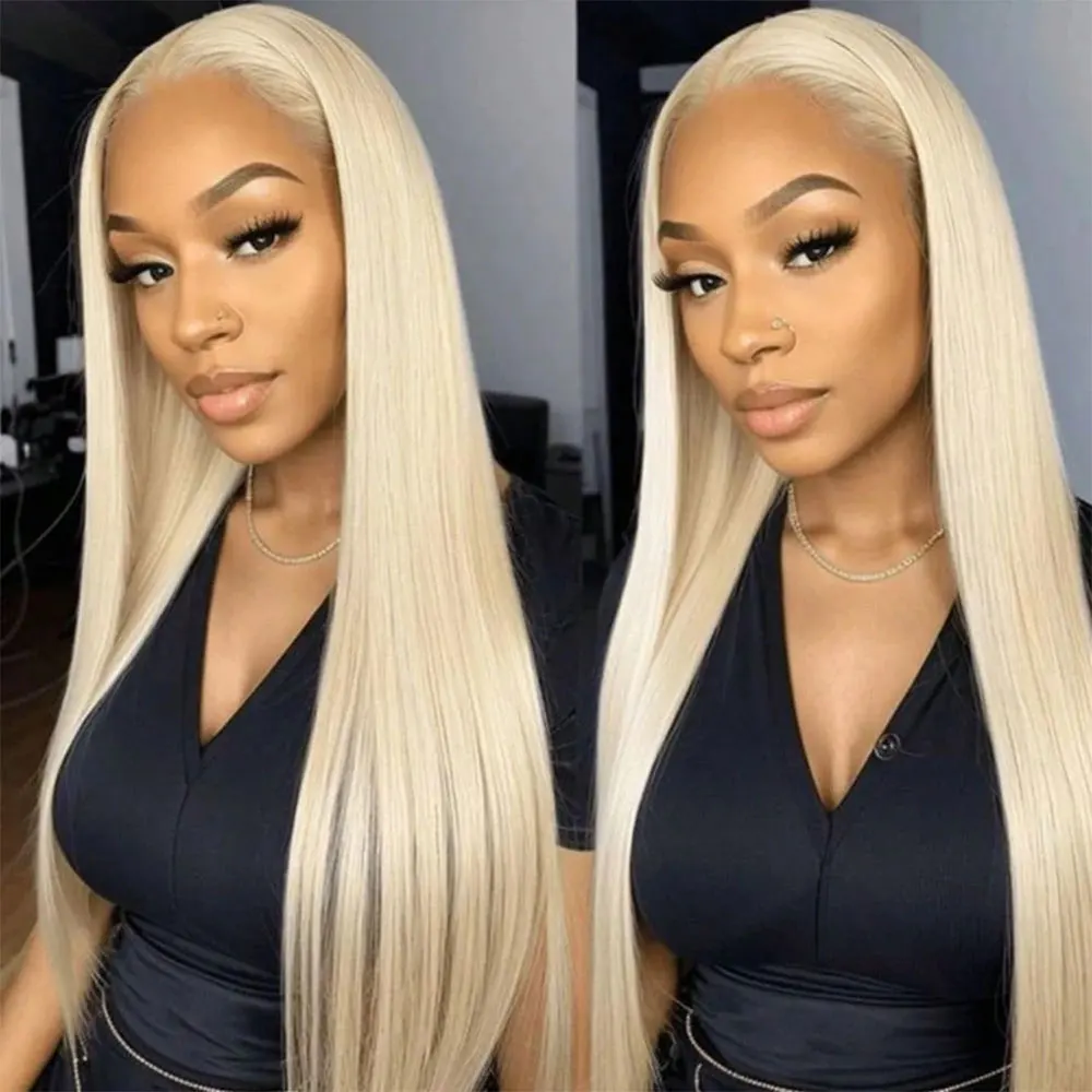 

13x4 HD Lace Front Wigs Human Hair Straight Hair Wig 613 Honey Gold Straight Lace Frontal Colored Human Wigs 200% Density