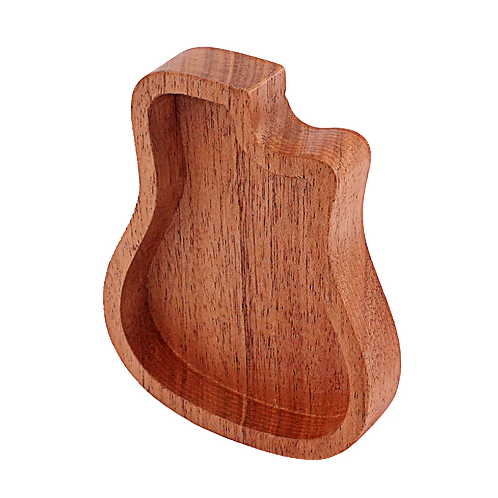 

Guitar Wood Lightweight Portable Case for Storing Picks Protection Against Scratches Dirt Easy Access