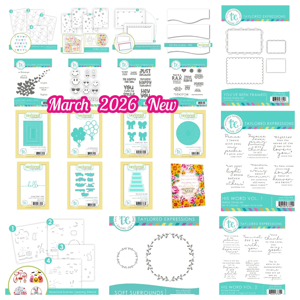 March 2026 New Taylored Nature's Canvas Timeless Greetings the Second Bloom Metal Cutting Dies Stamps DIY Scrapbooking Handmade