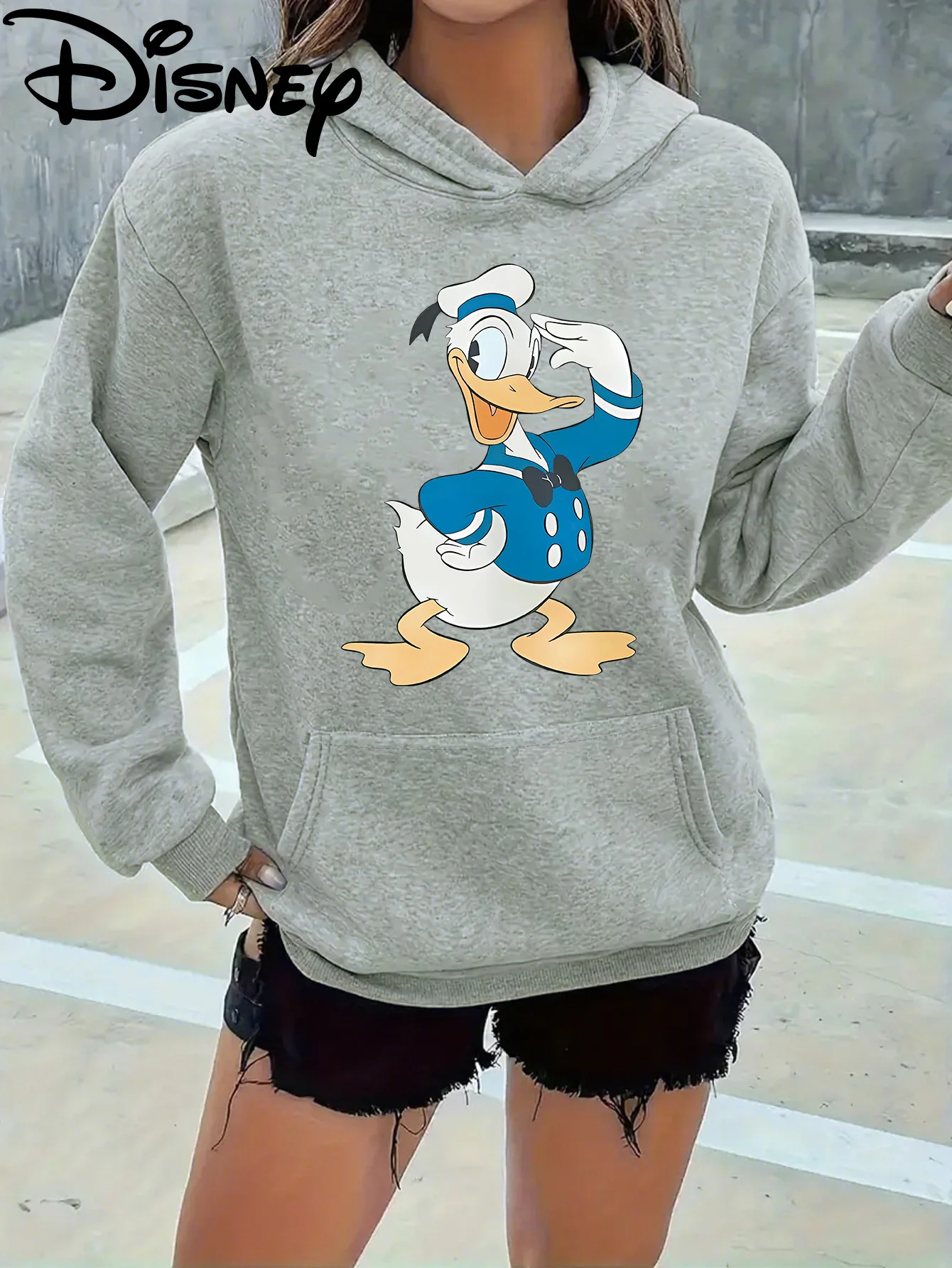 

Женские рождественские толстовки Potdemiel Donald Duck, модные толстовки унисекс большого размера, осенне-зимние флисовые повседневные универсальные