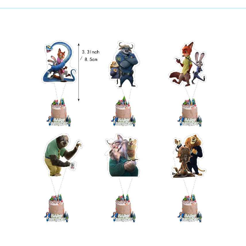 ديزني زوتوبيا موضوع زينة حفلة عيد ميلاد عدد بالون جودي نيك خلفية راية كعكة توبر لوازم الحفلات هدايا الأطفال