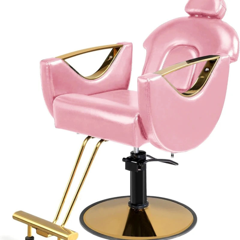 Barber Salon Chair Gold Chassis Beauty Chair Multi-color optional for hair salon