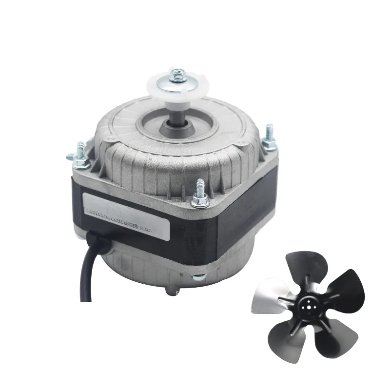 Refrigerator Condenser Fan Motor Asynchronous Cooling Fan With Copper Coil For Ice Locker Display Cabinet Replacement Part